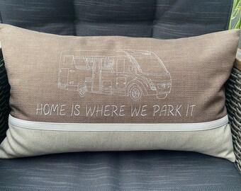 Camping cushions for motorhomes, semi-integrated and fully integrated campervans, individually embroidered and personalized