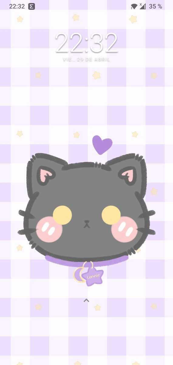 Custom Cat Phone Wallpaper / Kawaii Cat Phone and Iphone - Etsy