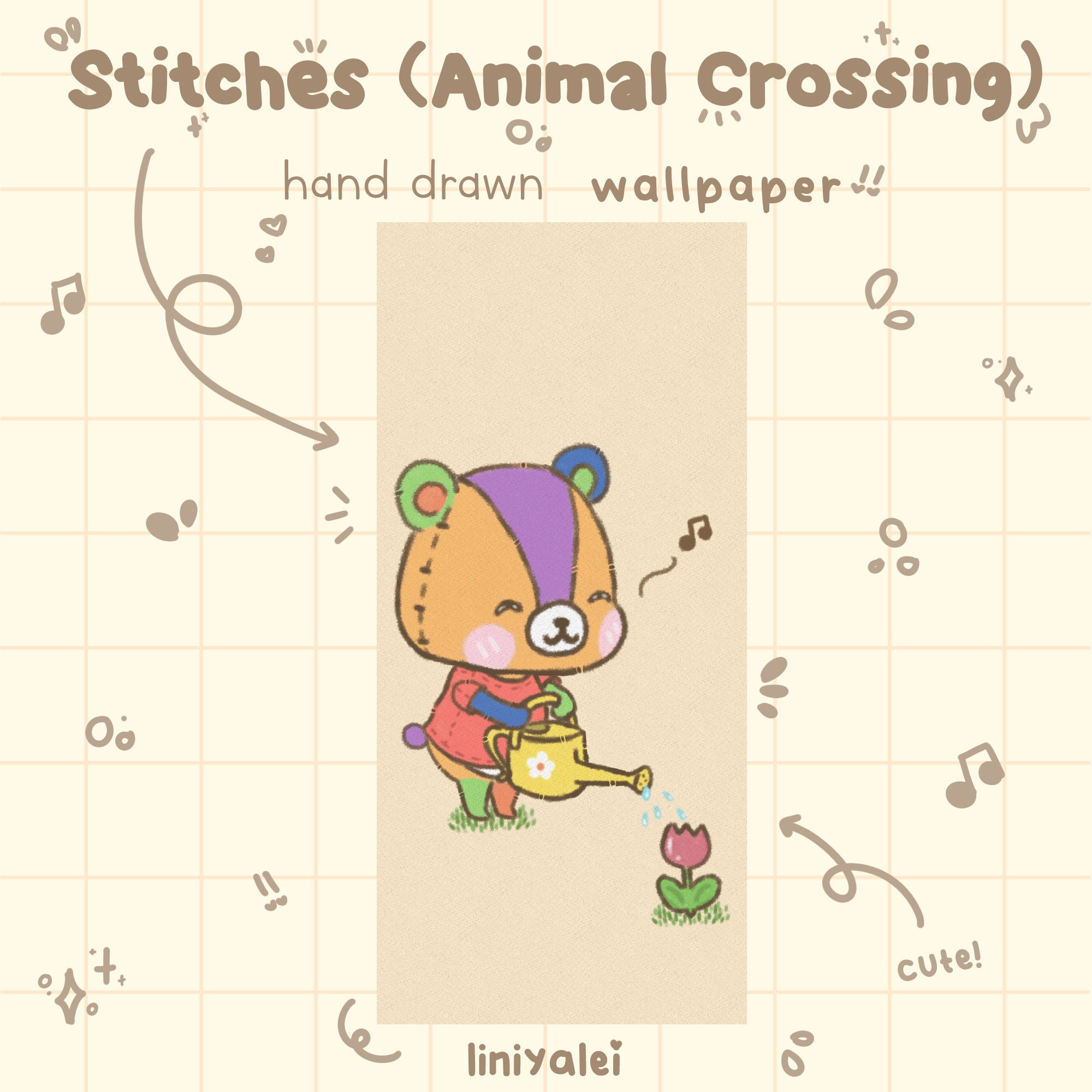 Stitches Animal Crossing Phone/iphone Cute Wallpaper / Animal - Etsy Stitches Animal Crossing Phone/iphone Cute Wallpaper / Animal - Etsy