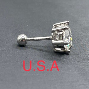 Moissanite Earrings  Sterling Silver, Moissanite Earrings, Moissanite Screw Back