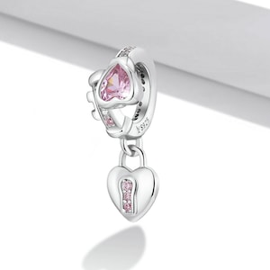 Charm Love lock  For Bracelet, 100% 925 Sterling Silver Charm For Bracelet