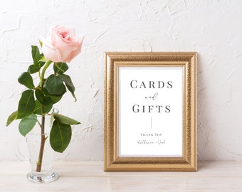 Printable Wedding Gift Table Sign,  Cards and Gifts Sign, Gifts and Cards Sign Wedding, Wedding Sign Printable