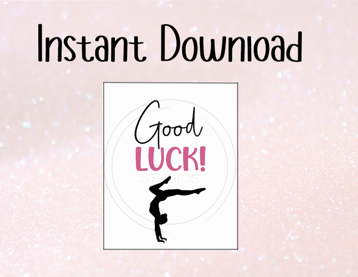Gymnastics Good Luck Printable Tag Team Good Luck Tag - Etsy