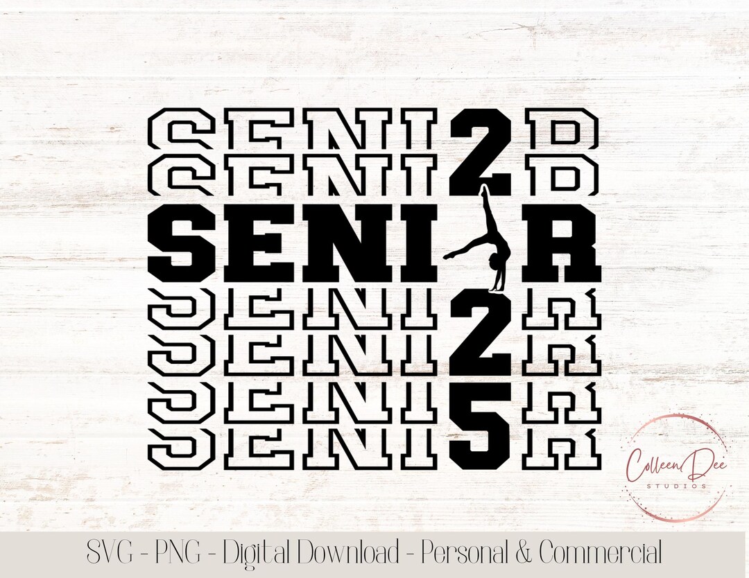 Senior Gymnastics 2025 Gymnastics Senior Year 2025 Cut File for Cricut PNG SVG Class of 2025
