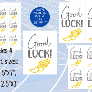Cross Country Track Good Luck Printable Tag | Good Luck Tag | Running ...