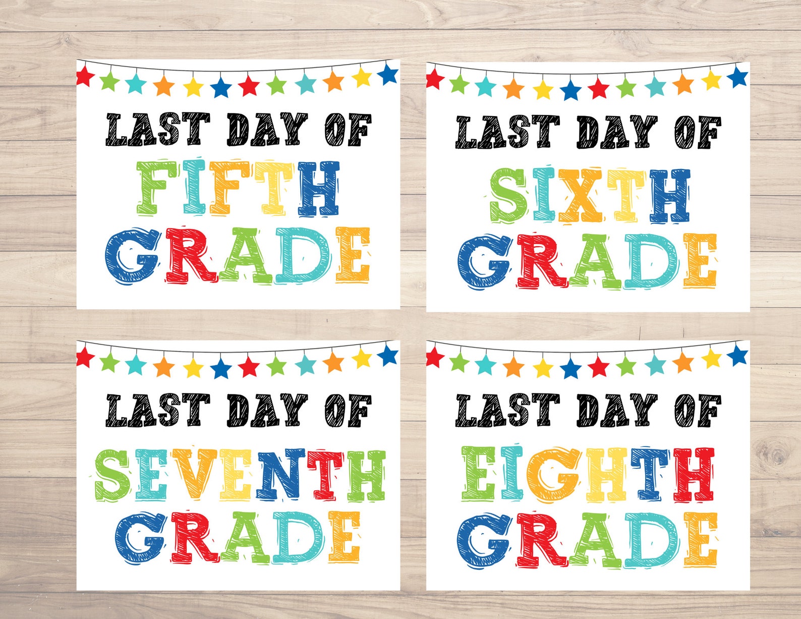 Last Day School Printable Sign Bundle Includes Prek 8th Etsy Last Day School Printable Sign Bundle Includes Prek 8th Etsy