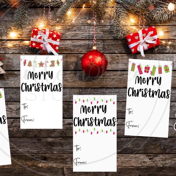 Christmas Tag Printable | Christmas Tags | Christmas Favor Tag | Instant Download | Merry Christmas gift tags | Holiday printable gift tags
