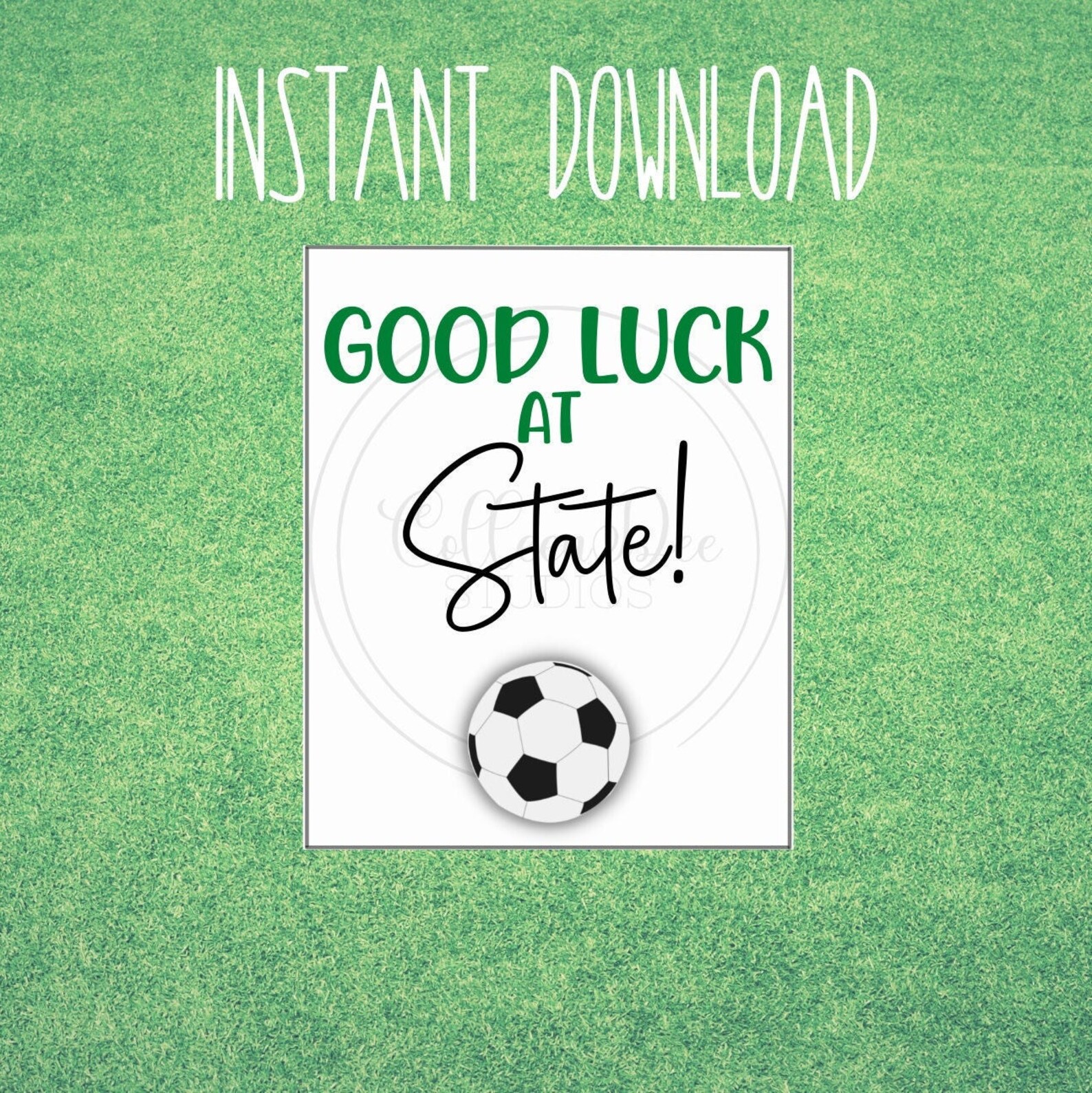 SOCCER Good Luck at State Printable Tag Team Good Luck Tag Etsy