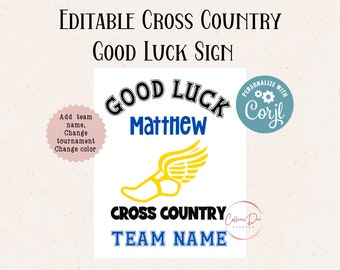 Editable Soccer Good Luck Printable Sign Soccer Team Good - Etsy