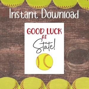 SOFTBALL Powodzenia w stanie! Tag do wydrukowania | Tag powodzenia drużyny | Do wydrukowania | Stan drużyny softball | Powodzenia w softballu | Natychmiastowe pobieranie