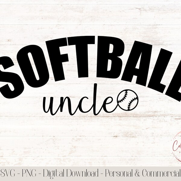 Softball Uncle Svg Etsy