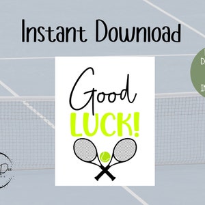 Tennis Good Luck Printable Tag | Team Good Luck Tag | Printable Tag | Tennis Team Tournament Tags | Good Luck Tennis Printable | Locker Sign