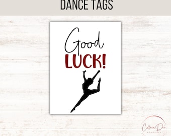 Dance Good Luck Printable Tag | Team Good Luck Tag | Dance Team | Dance Tournament Good Luck | Dance Team Good Luck | Dancer | Competition