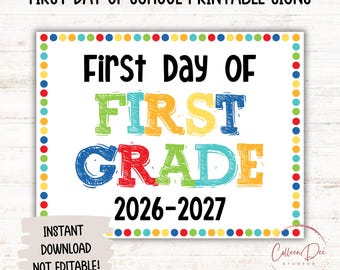 Panneau « Première année » 2026-2027 | Panneau « Premier jour de CP » | Panneau « Rentrée scolaire » | Panneau imprimable « Premier jour d'école » | Panneau imprimable « Premier jour de CP »