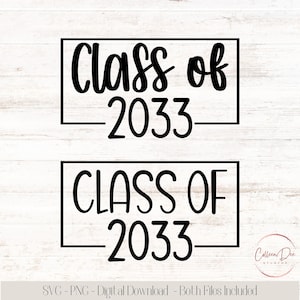 CLASS of 2033 | School shirt | Class of 2033 shirt | Sublimation DTF png svg | Instant download | Digital Cut File | Grade Level Shirt 5th