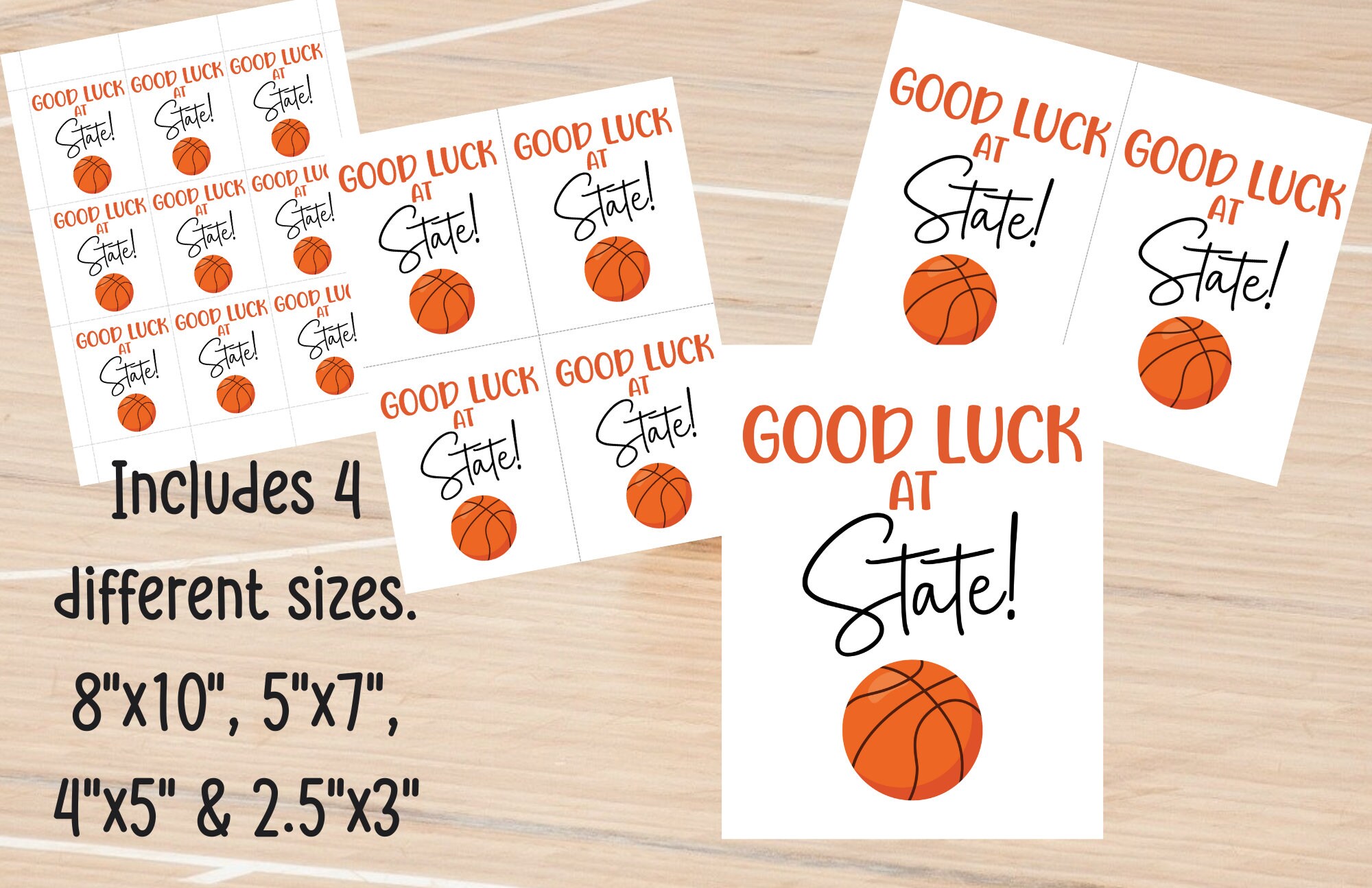Basketball Good Luck at State Printable Tag Team Good Luck Etsy