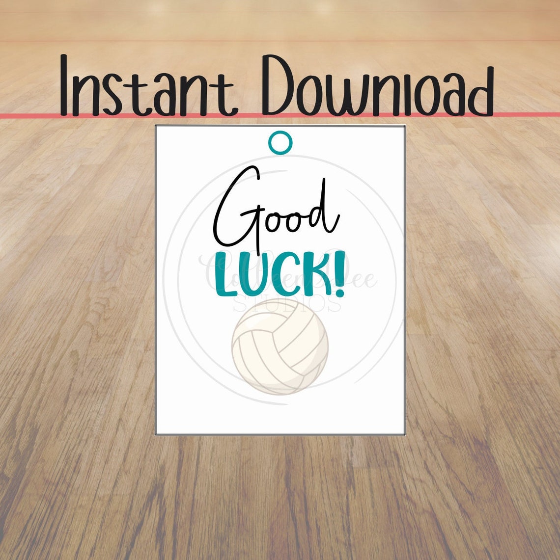 Volleyball Good Luck Printable Tag Team Good Luck Tag Etsy