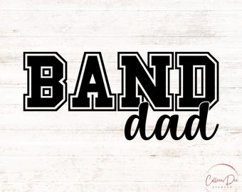 Archivo de corte SVG de papá de banda / Camiseta de competencia de papá de banda de música / PNG de papá de banda / Descarga digital de Cricut / Espíritu de banda de música / Clipart