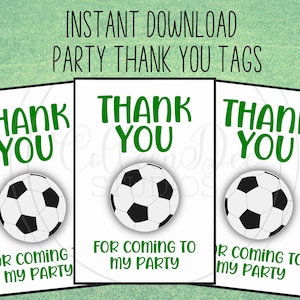 Etiqueta imprimible de agradecimiento por venir a mi fiesta de fútbol / Etiqueta de agradecimiento / Etiqueta de agradecimiento para fiesta / Etiqueta de agradecimiento imprimible de fútbol / Descarga instantánea