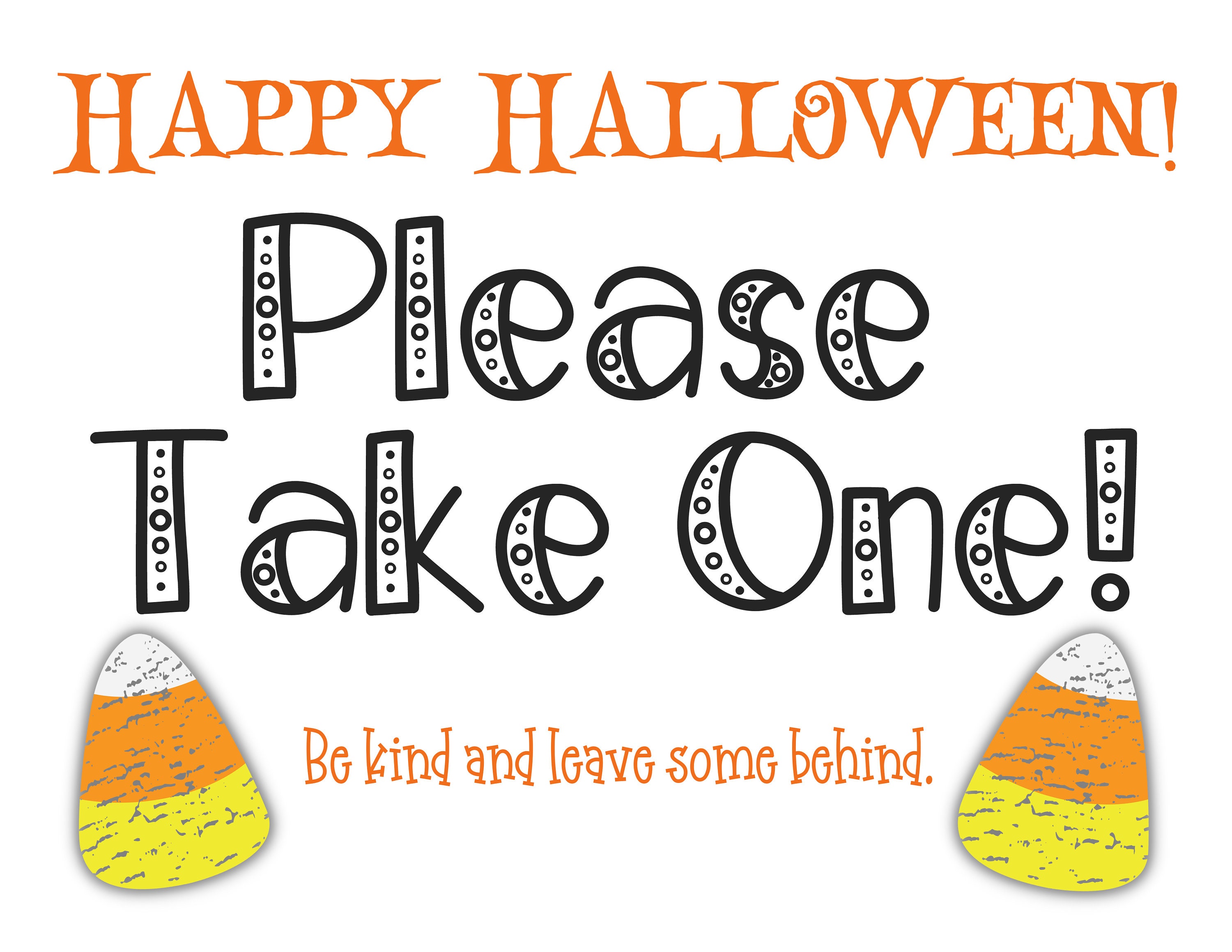Printable Candy Bowl Sign