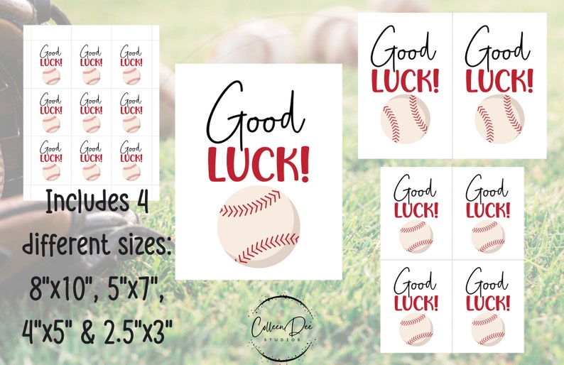 Baseball Good Luck Printable Tag Team Good Luck Printable Etsy