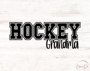 Hockey Grandma | Hockey Shirt | Cricut Digital Download SVG PNG, Hockey | Grandparents Spiritwear | Family Hockey | Sports Grandma Hockey