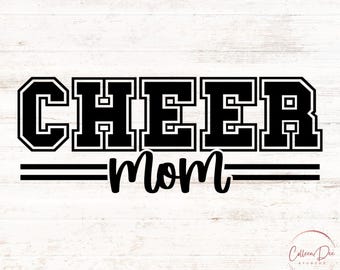 Archivo de corte SVG para mamá animadora / Camiseta de competición para mamá animadora / PNG para mamá animadora / Descarga digital para Cricut / Ropa con el espíritu de mamá animadora / Imágenes prediseñadas
