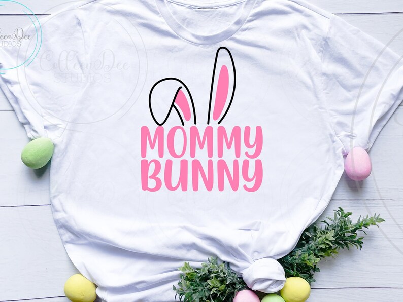 Mom Bunny SVG PNG Easter Family Shirts Digital Cut File - Etsy