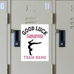 Editable Gymnastics Good Luck Printable Sign | Gymnastics Team Good ...