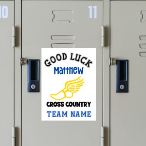 Editable Cross Country Good Luck Printable Sign Cross Country Team Good