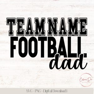 Gepersonaliseerde, gepersonaliseerde voetbalvader | Football Dad Life | Knipbestand voor Cricut | PNG-SVG | Papa | Op maat gemaakt voetbalshirt voor vader | Kleur | Voetbal