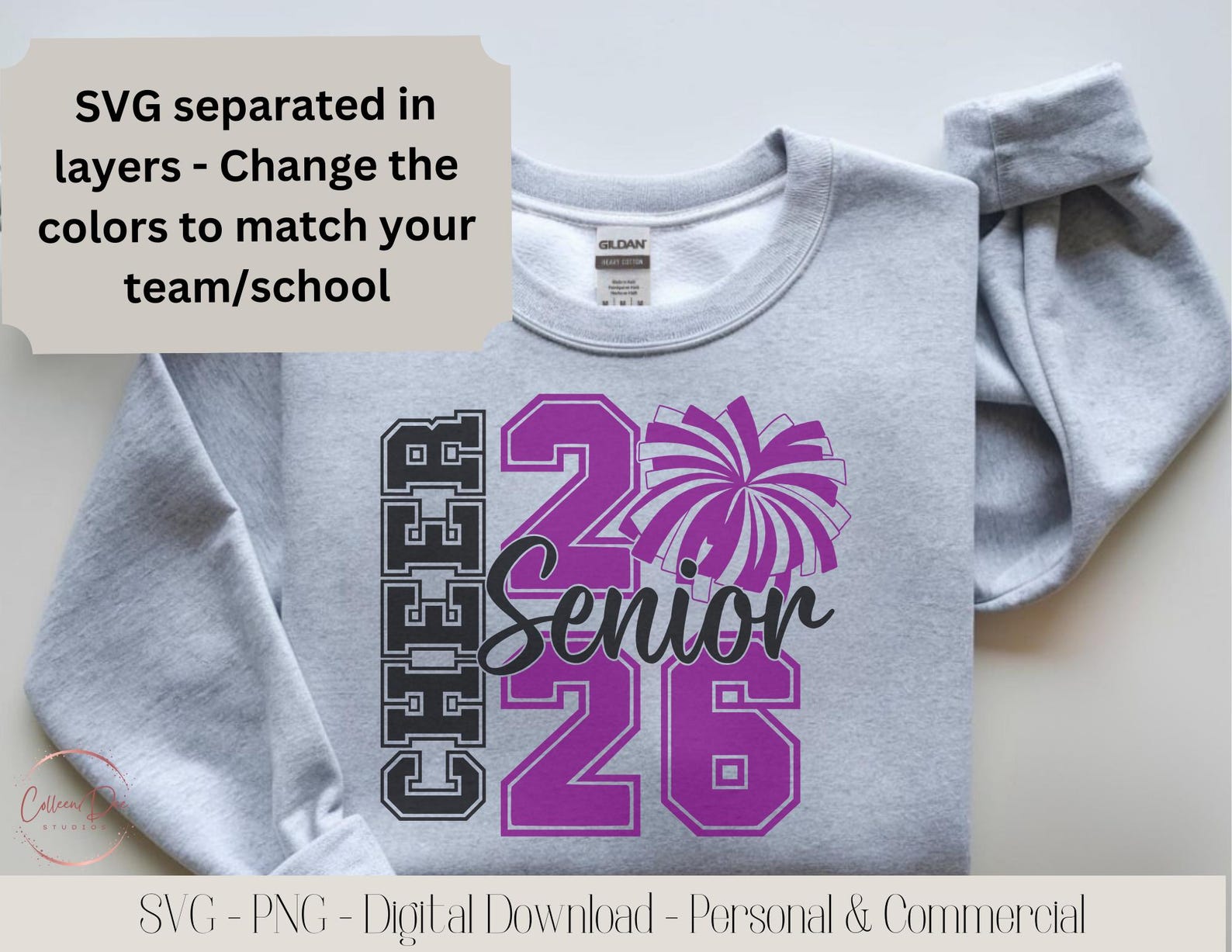 Senior Cheer 2026 | Cheerleader Senior | Senior 2026 | Cut File for ...