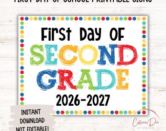 Panneau de rentrée scolaire 2026-2027 | Premier jour de CE1 | Panneau de rentrée scolaire | Panneau imprimable pour le premier jour d'école | Panneau imprimable pour le CE1
