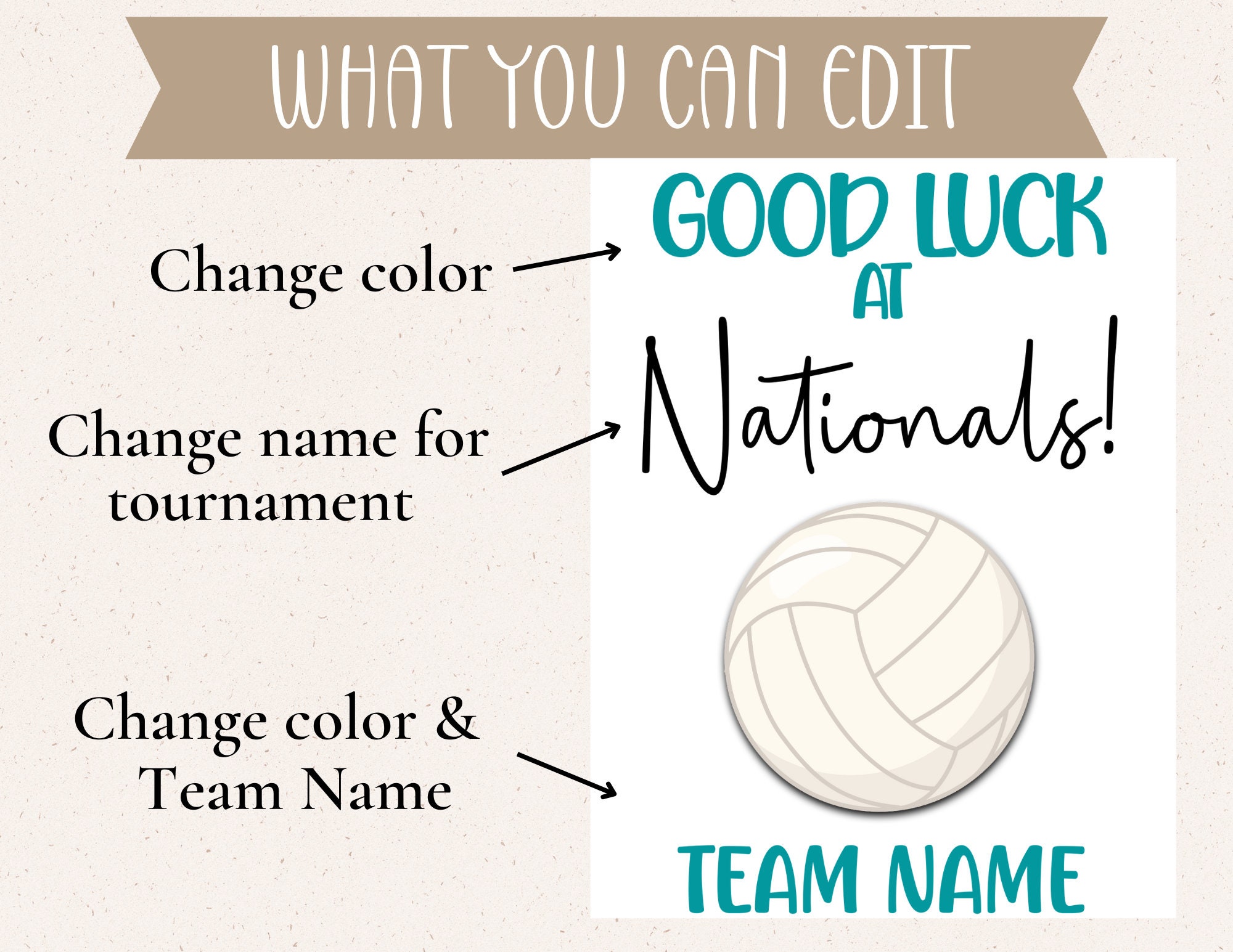 Editable Volleyball Good Luck at State Printable Tag Etsy