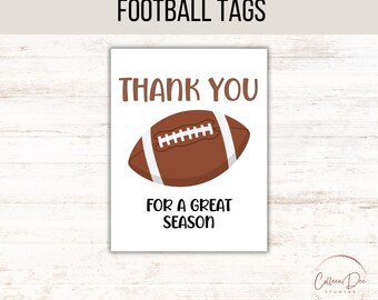 Fußball Danke für eine tolle Saison Printable Tag | Sofortdownload | Danke Geschenk | Football Coaches Spieler Geschenke | Fußballsaison