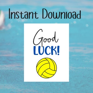 WATER POLO Good Luck! Printable Tag | Team Good Luck Tag | Printable Tag | Water Polo Team Tag | Water Polo Good Luck Tag | Instant Download