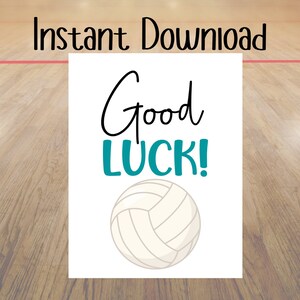 Volleyball Good Luck Printable Tag | Team Good Luck Tag | Printable Tag | Volleyball Tag Good Luck |Instant Download | 4x5, 5x7, 8x10, 2.5x3