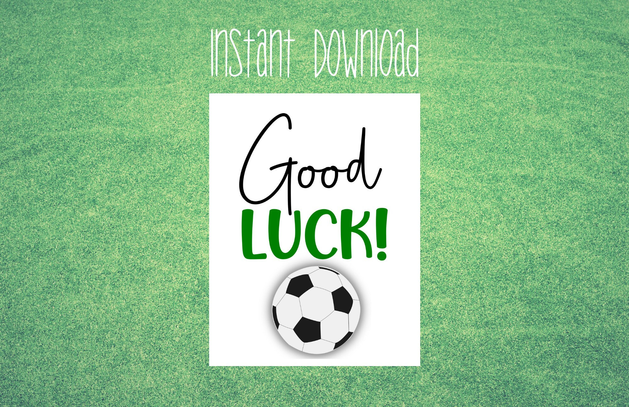 SOCCER Good Luck Printable Tag Team Good Luck Printable Etsy