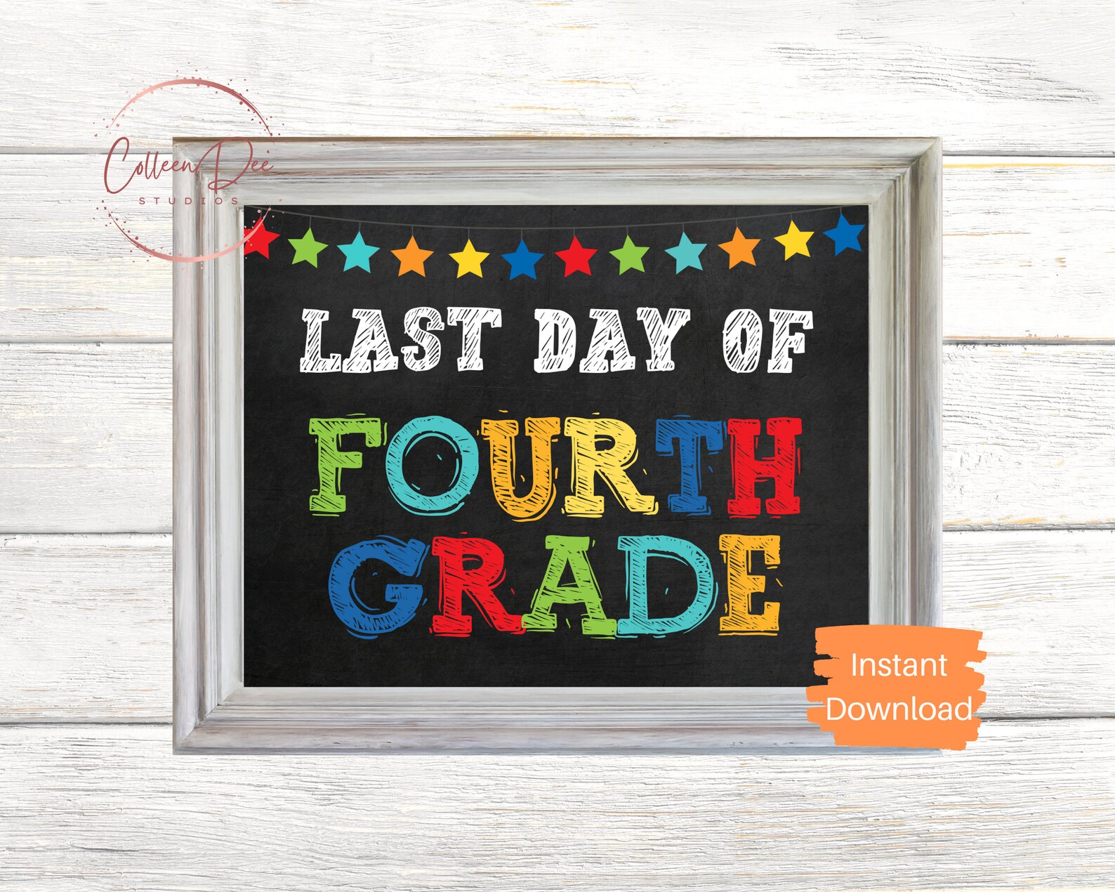 FOURTH GRADE SIGN Last Day of Fourth Grade Sign End of School Sign ...