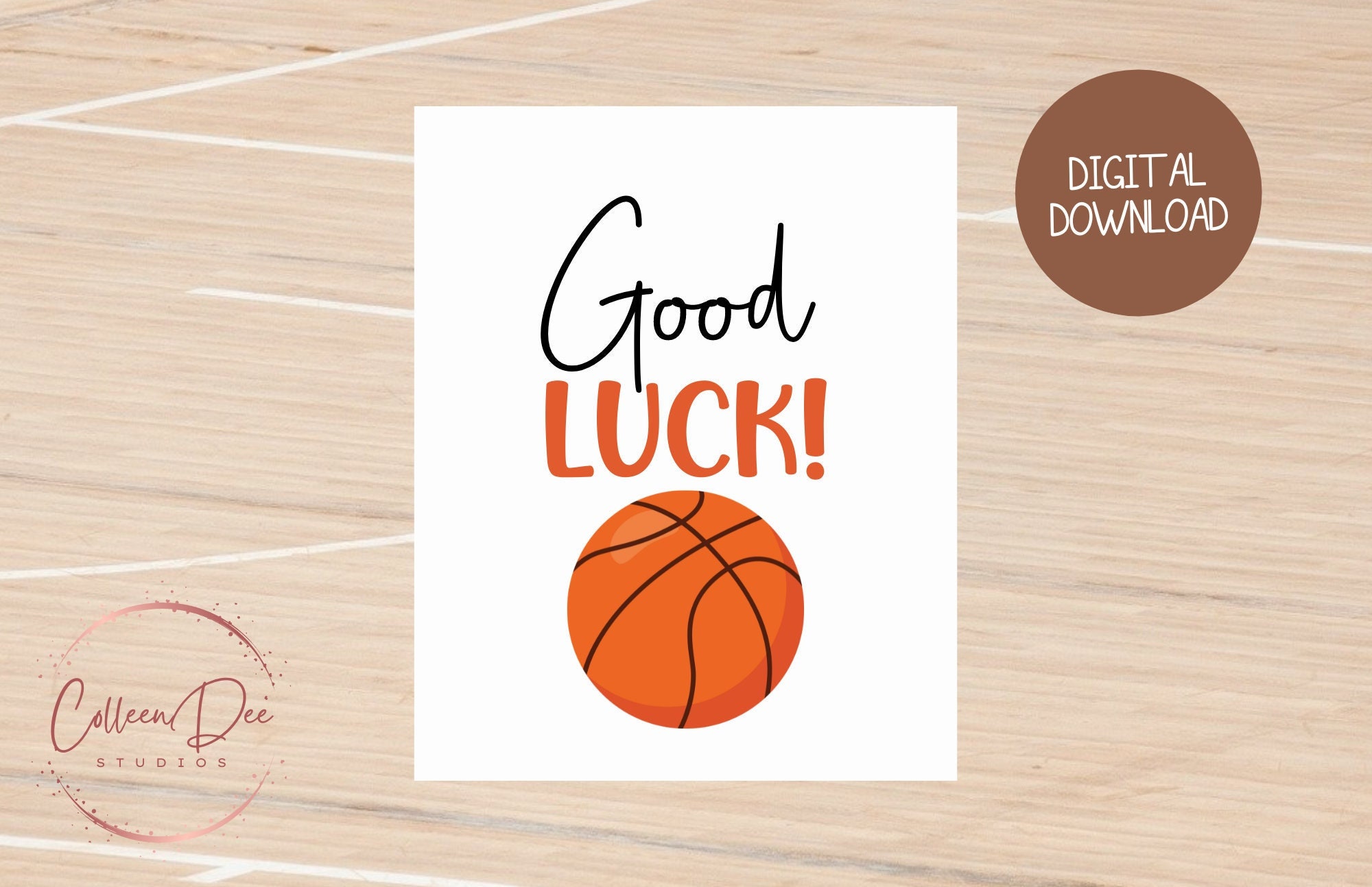 Basketball Good Luck Printable Tags Basketball Team Good Etsy
