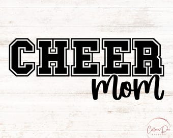 Archivo de corte SVG para mamá animadora / Camiseta de competición para mamá animadora / PNG para mamá animadora / Descarga digital para Cricut / Ropa con el espíritu de mamá animadora / Imágenes prediseñadas