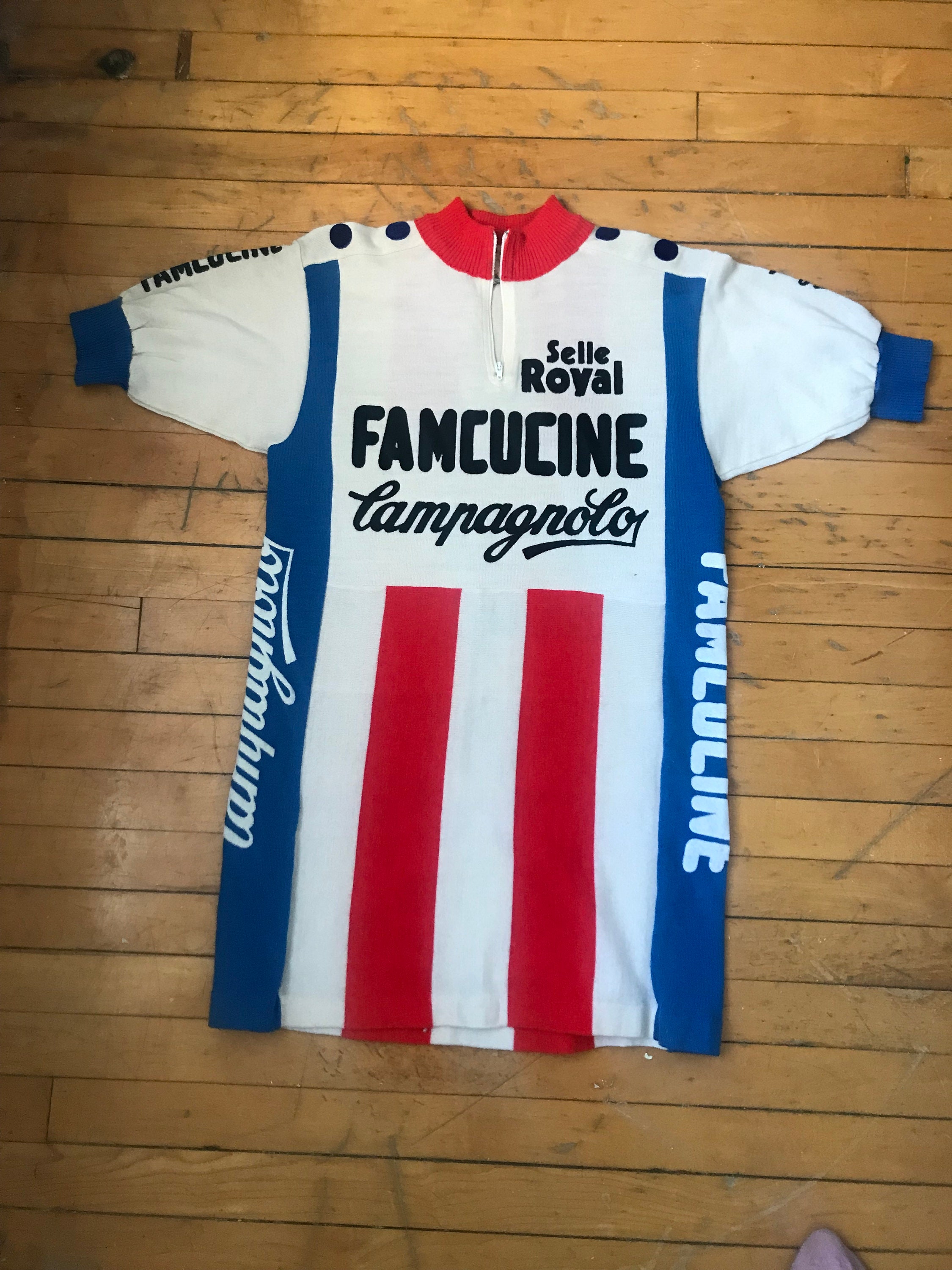 Vintage 80s Famcucine Campagnolo Lana Camiseta de Ciclismo - Etsy