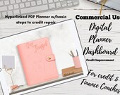 Commercial Use Digital Planner, Credit Repair Planner, Planner for Clients, Goodnotes Planner, Planner for Tablet, Undated Digital Planner
