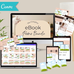 131 eBook Mockup Canva templates, eBook Pinterest Pins, eBook Social Media Posts, eBook Canva Sales Page, Mockup Cana Template