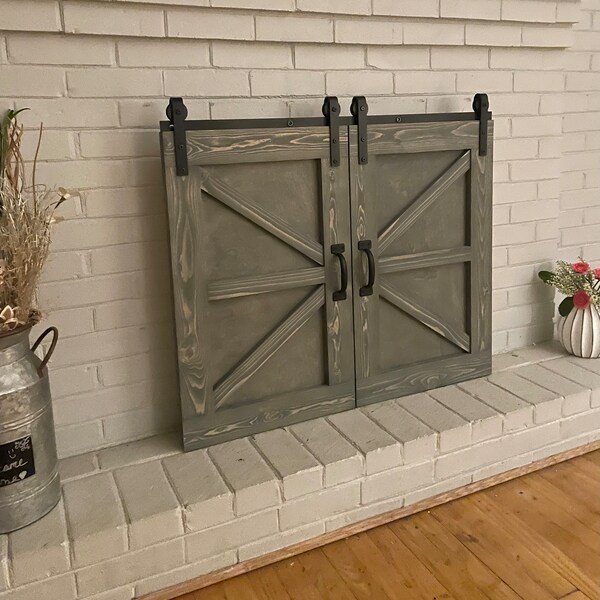 Barn Door Fireplace Etsy
