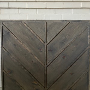 Fireplace Cover - Downward Chevron - Square Top