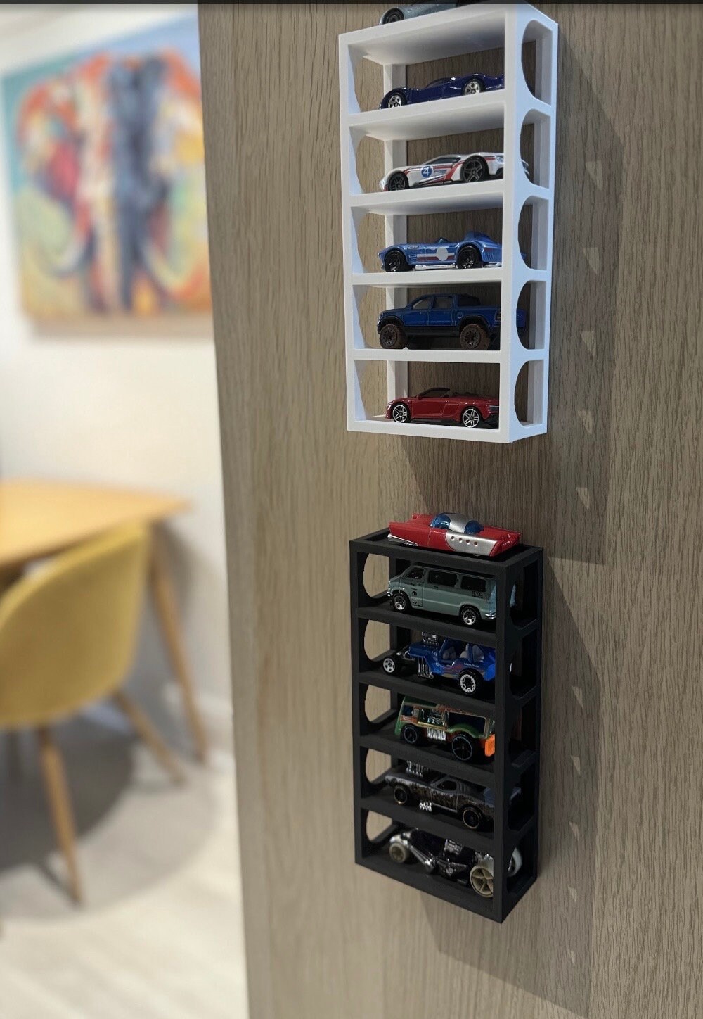 Hot Wheels Car Organizer 3D Printed Display Stand for 6 Cars, Matte