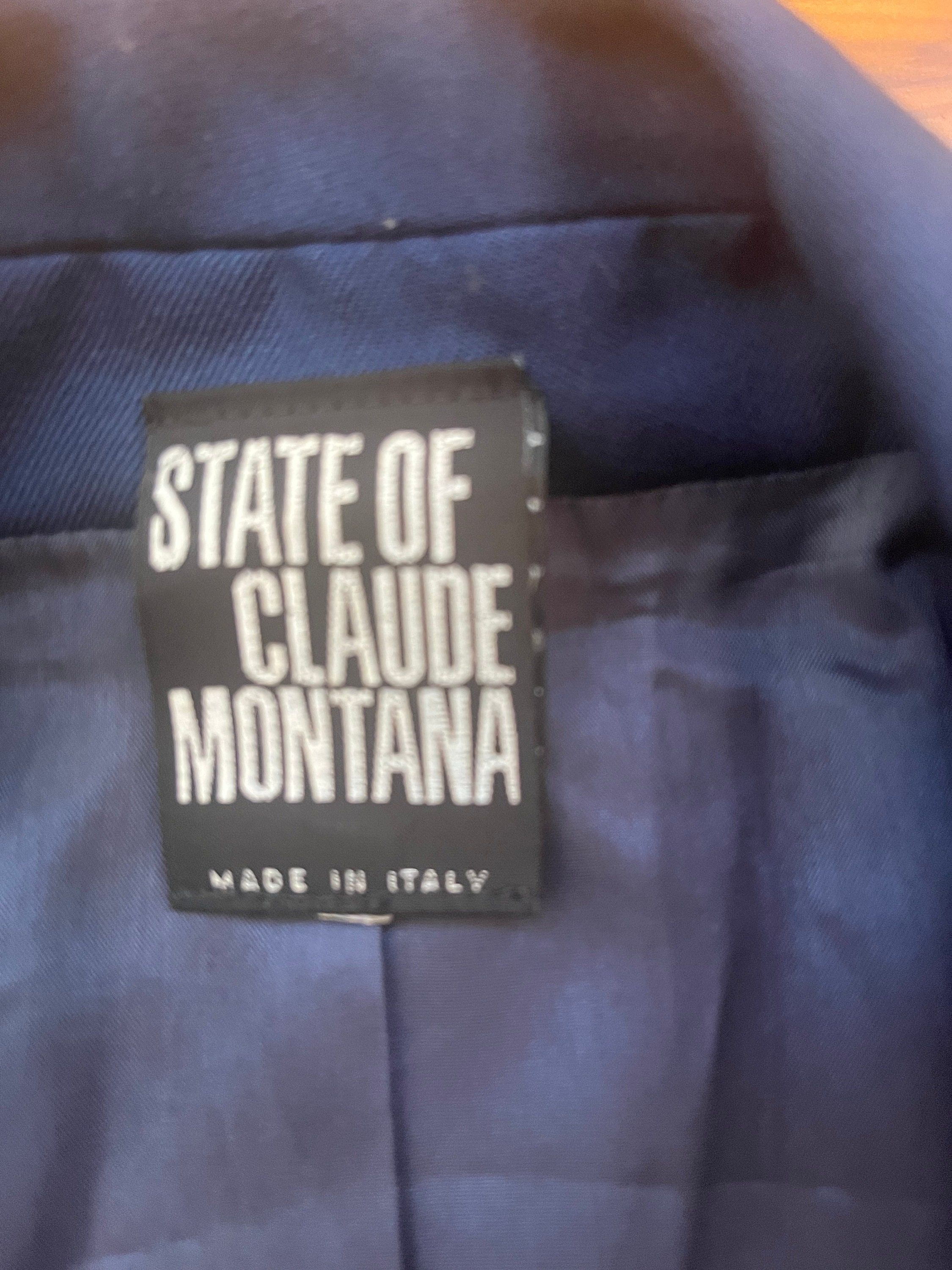 State of Claude Montana Jacket 90s Light Navy - Etsy