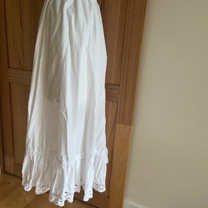 Laura Ashley 70s white ruffle petticoat