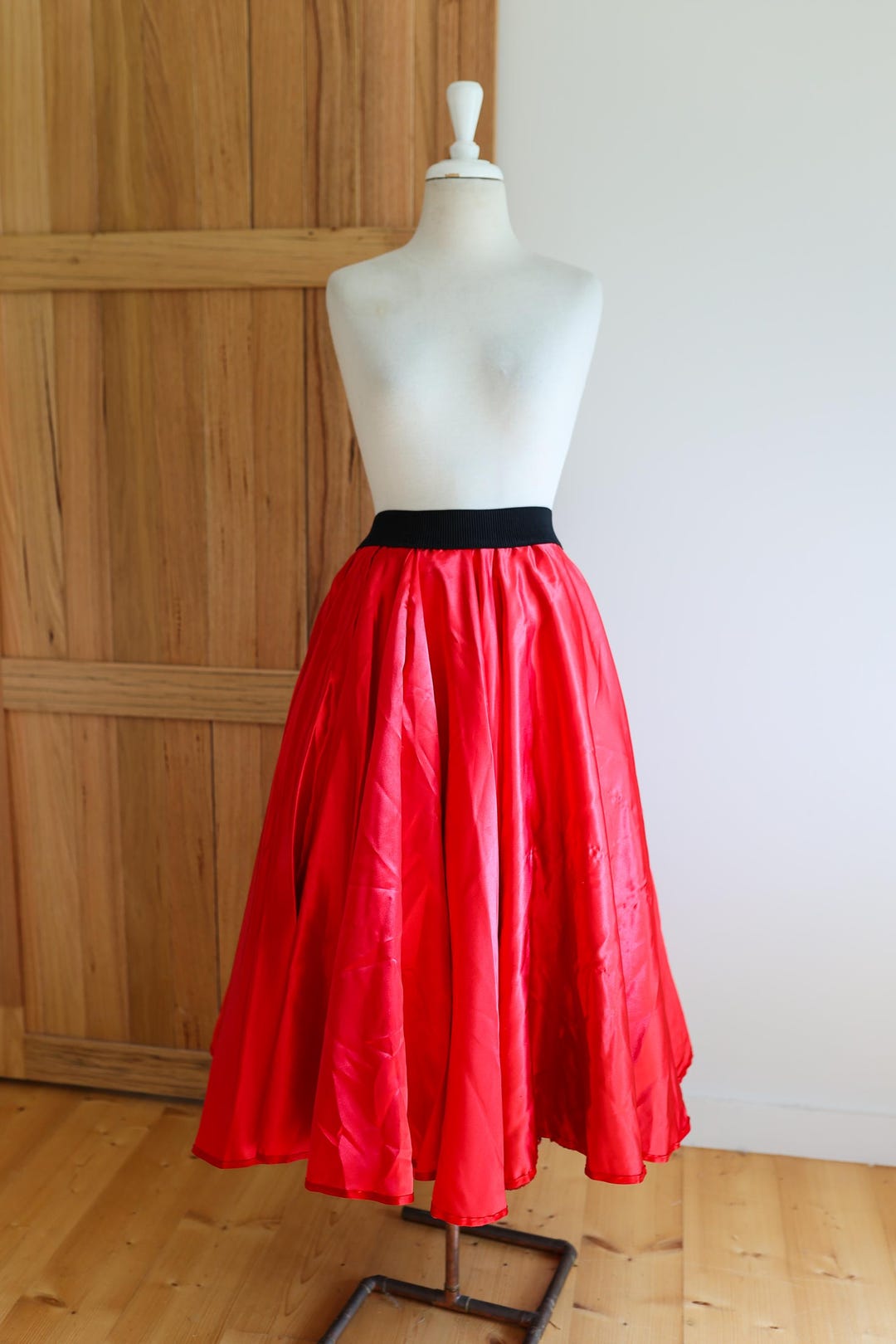 The Ineza Blush Satin Full Skirt Dress main image 1